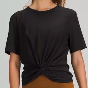 Lululemon Black Front Twist Tee